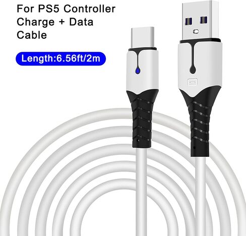 PS5 Controller Charging Cable 6.56FT for Switch Controller/Xbox Series Controller/PS5 DualSense Controller and Compatible with Other USB Type-C Devices Quick Charging Cord in Saudi Arabia