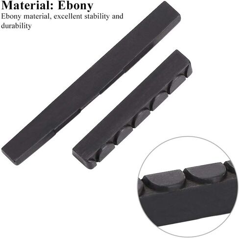 Bnineteenteam Guitar Nut Saddle,1set of Ebony Nut with Saddle 6 Slots for 6 St Classic Guitars in Saudi Arabia