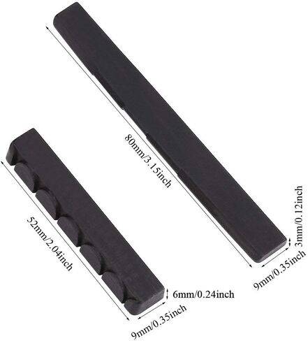 Bnineteenteam Guitar Nut Saddle,1set of Ebony Nut with Saddle 6 Slots for 6 St Classic Guitars in Saudi Arabia