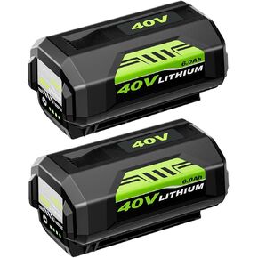 2 Pack 40V 6.0Ah Replacement for Ryobi 40V Battery Lithium Ion | Compatible with Ryobi Tools OP4060A1 OP40601 OP4075A OP4050A OP4026A OP40201 OP4040 in Kuwait