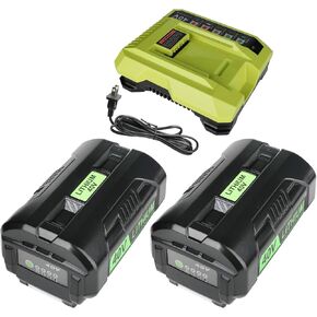 2-Pack 6.0Ah Replacement for Ryobi 40V Battery & OP401 Charger Kit, 40 Volt Lithium Ion Battery Compatible with OP4026 OP40261 OP4050 OP4040 OP40401 OP40601 OP40201 RY40180 (3-Pack) in Kuwait