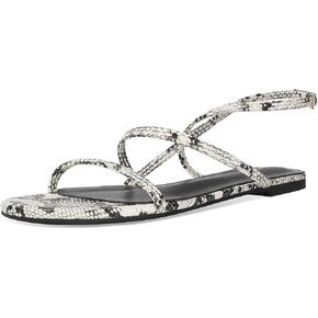Snake Print Strappy Flats Sandals for Women Slingback Flats Open Toe Slides Vacation Beach Casual Daily Summer Sandals in Kuwait