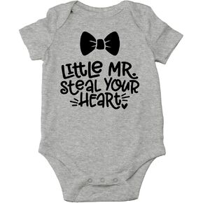Belle Homie Little Mr Steal Your Heart - Funny Baby Essentials Bodysuit - Cute Newborn Baby Boy Clothes in Saudi Arabia