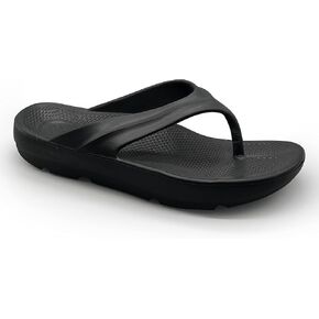 Pure Stride Therapeutic Flip Flops, Orthotic Thong Sandals for Plantar Fasciitis, Metatarsal and Heel Spurs, Feet Pain Relief and Arch Support - Black, Women’s Size 8 in Saudi Arabia