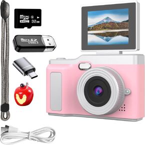 Digital Camera, Digital Camera with Flip Screen Portable Camera (Green) | 180° Flip Screen, Point and Shoot for Photography Retro Collectible Camera for Beginner, Travel, Parties, Birthday in Kuwait