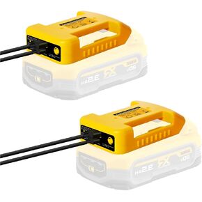 2 Pack USB Battery Adapter Compatible for Dewalt 20V Battery, Battery Converter with USB and Type-C Output Ports for Camping, Travel, Outdoor Indoor Work (Adapter Only) in Saudi Arabia