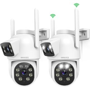 4MP Dual Lens Wireless Security Camera PT Auto Track 2 WiFi Cameras Outdoor in Kuwait
