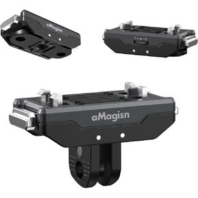 2.0 Upgraded Magnetic Quick Release Mount with Auto Lock, Stainless Steel Secure Lock Bracket for Insta360 X4 Air/X5/Ace Pro 2/Ace Pro/Ace, Anti-Vibration for Motorcycle & Cycling Vlogging in Kuwait