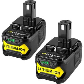 18V 8.0Ah Replacement Battery for Ryobi 18V Lithium ion Battery | Compatible with Ryobi 18 Volt P108 P107 P105 P104 P103 P102 Cordless Tools (2Pack) in Kuwait