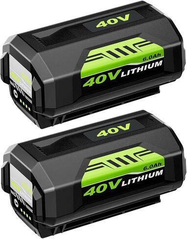 2 Pack 40V 6.0Ah Replacement for Ryobi 40V Battery Lithium Ion | Compatible with Ryobi Tools OP4060A1 OP40601 OP4075A OP4050A OP4026A OP40201 OP4040 in Kuwait