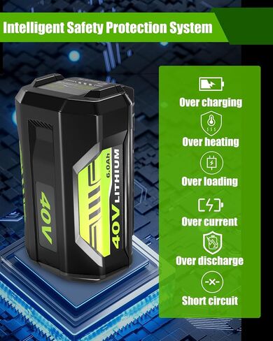 2 Pack 40V 6.0Ah Replacement for Ryobi 40V Battery Lithium Ion | Compatible with Ryobi Tools OP4060A1 OP40601 OP4075A OP4050A OP4026A OP40201 OP4040 in Kuwait