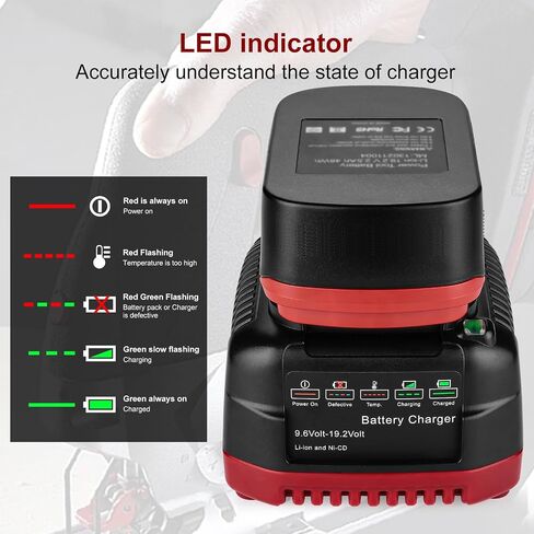 Powilling 2Pack 6.5Ah Replacement for Craftsman 19.2 Volt Lithium Battery C3 XCP 130279005 1323903 130211004 11045 with Craftsman 19.2 Volt Battery Charger in Kuwait