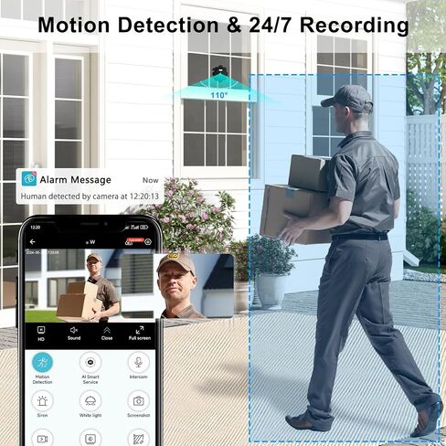 2.5K Window Camera,2.4GHz & 5GHz WiFi Indoor Cameras for Home Security with Full Color Night Vision,24/7 Recording,Motion Detection,Compatible with Alexa,2-Way Audio, Siren, Easy & Quick Installation in Kuwait