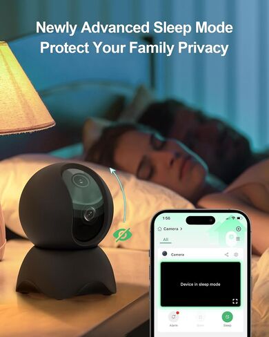 Security Indoor Camera, 1080P HD Dog & Baby Monitor, 5/2.4GHz with Motion Detection，SD & Cloud Storage，Night Vision Pet & Baby Camera Two Way Audio, Privacy Mode in Kuwait