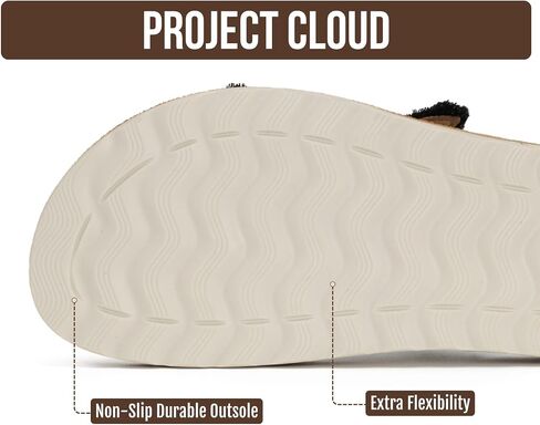 صنادل نسائية مريحة من Project Cloud، صنادل منصة للنساء (فاتحة) | خفيف الوزن، نعل داخلي ناعم من القطيفة، إبزيم غير قابل للانزلاق، متين، حذاء مهترئ، كاجوال للشاطئ، صيفي، نمط يومي، يمكن ارتداؤه طوال اليوم in Kuwait