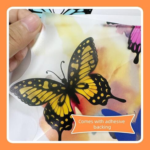 Butterfly Girl Wall Stickers Colorful Butterflies Wall Decals Fairy Flower Peel and Stick Wall Art Decals for Girls Bedroom Baby Nursery in Saudi Arabia
