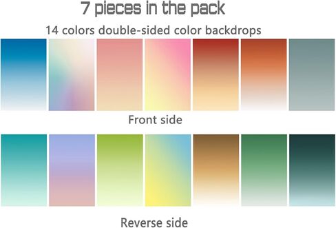 7PCS 14Patterns Product Photography Backdrops with Stand | Flat Lay Seamless 34x23in Gradient Paper Props - Tabletop Photo Backdrop Shoot for Jewelry Cosmetics Food in Saudi Arabia