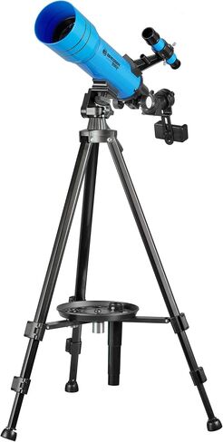Bresser Junior Children's Telescope 70/400 Lens Telescope for Children from 8 Years, Astronomy Beginners, Telescope with Backpack, Accessories & Smartphone Holder, Night Sky Observation, Blue in Saudi Arabia