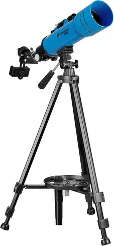 Bresser Junior Children's Telescope 70/400 Lens Telescope for Children from 8 Years, Astronomy Beginners, Telescope with Backpack, Accessories & Smartphone Holder, Night Sky Observation, Blue in Saudi Arabia