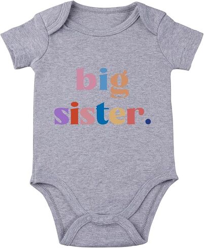 listery Big Sister Baby Bodysuit Promoted To Big Sister Romper Baby Bodysuit Sis Babies Infant in Saudi Arabia