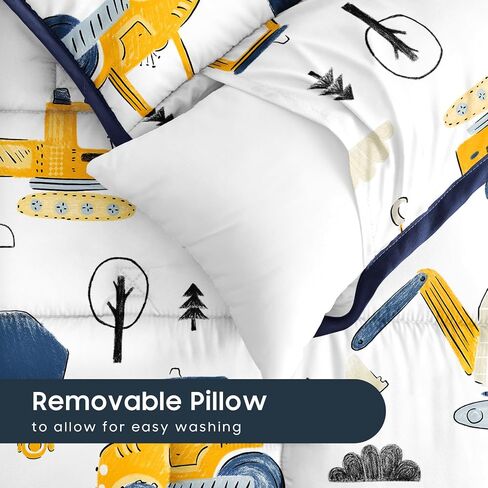 Wake In Cloud - Toddler Nap Mat with Pillow and Minky Fleece Blanket, for Kids Boys Ages 3 Plus in Daycare Preschool, Roll Up Sleeping Bag, Excavator Construction Car in Saudi Arabia