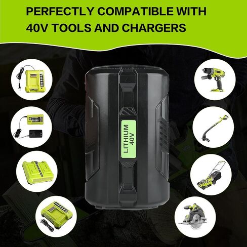 2-Pack 6.0Ah Replacement for Ryobi 40V Battery & OP401 Charger Kit, 40 Volt Lithium Ion Battery Compatible with OP4026 OP40261 OP4050 OP4040 OP40401 OP40601 OP40201 RY40180 (3-Pack) in Kuwait
