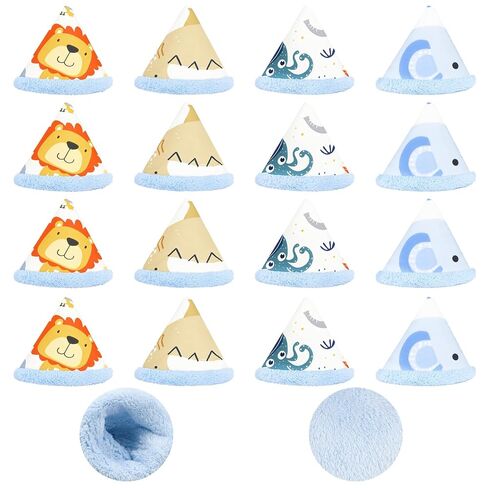 16 Pcs Coral Velvet Pee Covers Baby Boy, Reusable Leak-Proof Guard | Diaper Changing Accessories for Baby Boys. Leak-Proof Pee Guard Prevents Splashes and Keeps Diaper Changing Clean and Dry in Saudi Arabia
