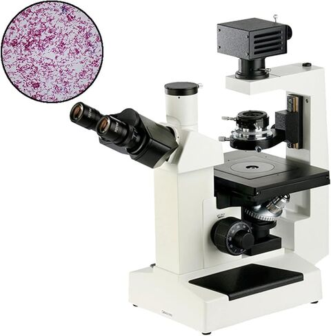 Microscope, 400X Trinocular Inverted Biological Microscope Laboratory Tissue Cell Culture Phase Contrast Microscope in Saudi Arabia