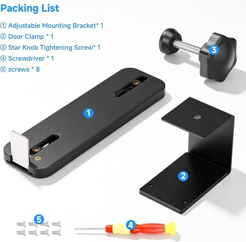 No Drill Anti-Theft Mount for Ring Battery Doorbell/Plus/Pro 2nd Gen(2026 Release), Adjustable Metal Door Clamp Holder for Ring Camera Doorbell, Doorbell Mounting Bracket for Apartment & Rental in Saudi Arabia