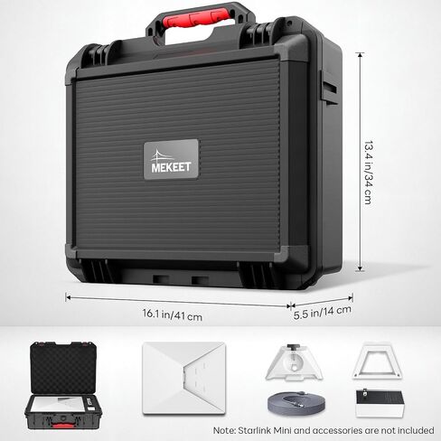 Starlink Mini Case-Waterproof Hard Travel Case for Starlink Accessories | Shockproof & Waterproof Storage Solution with Dual Carry Options, Perfect for Travel, Camping & RV Adventures in Saudi Arabia
