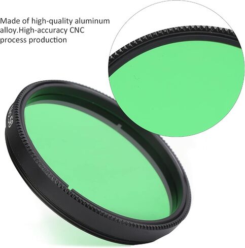 2 Inch Moon Filter for Astronomical Telescope, High Transmission Aluminum Alloy Telescope Filter, Lightweight 50.8mm Lunar Observation Accessory with Storage Box for in Saudi Arabia