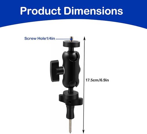 Adjustable Trail Camera Tree Mount, Heavy-Duty Game Camera Outdoor Mounting Bracket with 1/4" Screw, Dual 360 ° Rotating Ball Joints for Outdoor Hunting, Wildlife Monitoring, and Security in Kuwait