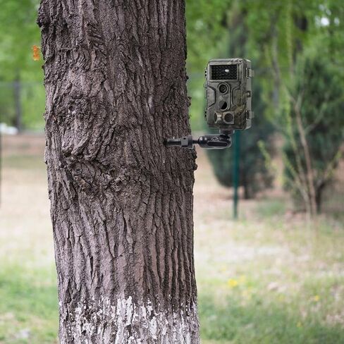 Adjustable Trail Camera Tree Mount, Heavy-Duty Game Camera Outdoor Mounting Bracket with 1/4" Screw, Dual 360 ° Rotating Ball Joints for Outdoor Hunting, Wildlife Monitoring, and Security in Kuwait