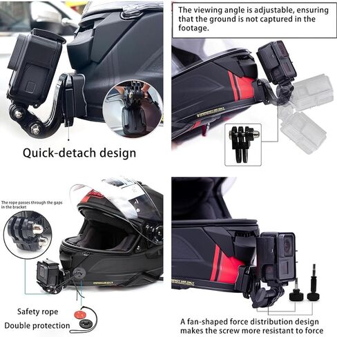 SHOEI RF1400 Chin Mount Kits Made for Z8 NXR2 X-SPR PRO Camera Mount Kit Customize Base Compatible with Gopro Hreo Ins360 Srago DJI Etc. (Carbon Fiber Base) in Saudi Arabia