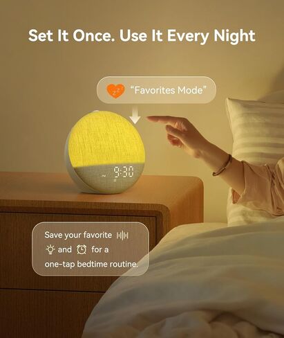 Dreamegg Sunrise 2 Sunrise Alarm Clock, Sound Machine for Sleep, 29 Sounds | White Noise Machine, Gentle Sunrise Alarm, One-Tap Favorites, Dimmable Night Light, No App, Adults Kids Bedrooms in Saudi Arabia