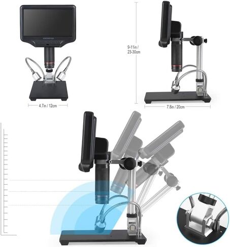 Digital Biological Microscope Camera 3D with 7' LCD Video Microscopes for in Saudi Arabia