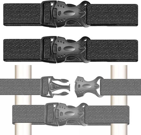 Double Doors Fefrigerator Locks Kids Child French Fridge Lock | for Baby Safety Fridge Guard Strap for RV Cabinet (Black) (3 Key, Black) in Saudi Arabia