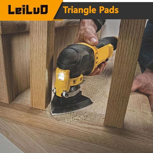 EILUO 127Pcs Oscillating Tool Sanding Pad Kit, Multitool Sanding Pad Set | 93mm Triangle & Detail Pads, Wood Furniture Sanding, Multi Tool Accessories, Fits DeWalt, Makita, Milwaukee, Ryobi & More in Saudi Arabia
