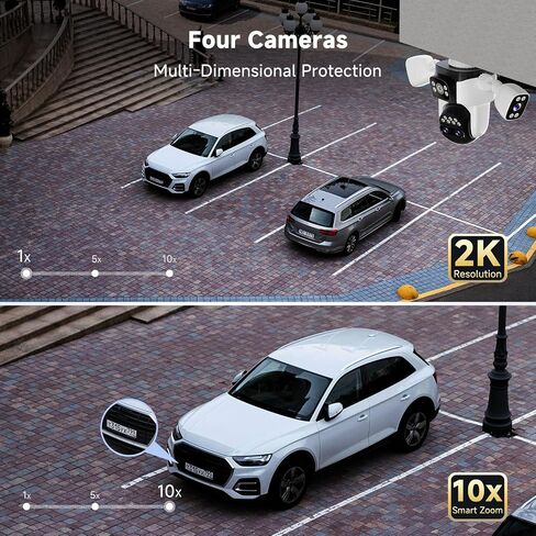 VSTARCAM 4 Lens 2K Outdoor Camera with Micro SD Card 32 GB, Security Cameras Wireless Outdoor, AI Motion Detection, Color Night Vision, Two-Way Audio, IP66 in Saudi Arabia