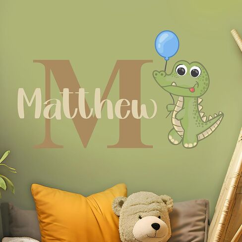 Custom Name & Initial Elephant Wall Art I Elephant Baby Shower Decorations | Elephants Baby Shower Decorations for Girl I Baby Elephants Nursery Decor | Wall Decals in Kuwait