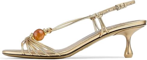 Womens Strappy Heels Sandals Kitten Heel Dress Sandals Open Toe Slingback Heeled Sandals Beaded Evening Shoes Square Toe Summer Party Wedding Shoes in Saudi Arabia