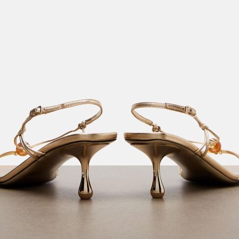 Womens Strappy Heels Sandals Kitten Heel Dress Sandals Open Toe Slingback Heeled Sandals Beaded Evening Shoes Square Toe Summer Party Wedding Shoes in Saudi Arabia