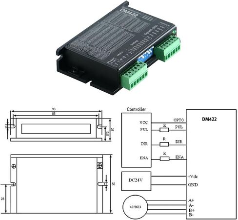 DM422 48VDC 2.2A Digital Driver Fit nema17 42 Stepper Motor in Saudi Arabia