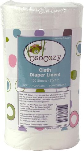 OsoCozy Flushable Diaper Liners - Make Cloth Diapering Convenient with Easy, Quick, Cloth Diaper Liners - Super Soft and Gentle on Baby’s Skin in Saudi Arabia