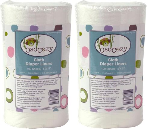 OsoCozy Flushable Diaper Liners - Make Cloth Diapering Convenient with Easy, Quick, Cloth Diaper Liners - Super Soft and Gentle on Baby’s Skin in Saudi Arabia