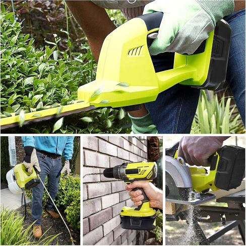 بطارية ARyee 18 فولت 6.0 أمبير في الساعة قطعتان، بديلة لأدوات Ryobi P107 P108 P109 اللاسلكية، بطارية ليثيوم أيون لأدوات Ryobi One+ الكهربائية 18 فولت in Kuwait