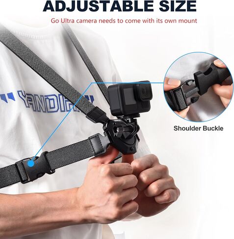 Chest Mount Quick Release for Insta 360 X5 X4 air X3 Luna Accessories | ACE Pro 2 Go Ultra Large Size for DJI Osmo 360 Action 6 5 4 Nano Magnetic Strap for GoPro Lit Hero 13 MAX 2 (Upgraded) in Saudi Arabia