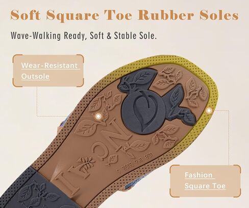 ONCAI Women’s Flat Slides Sandals Soft Knitted with Golden Thread Inlay Summer Vacation Walking Sandalias Mujer with Outdoor Rubber Soles in Saudi Arabia