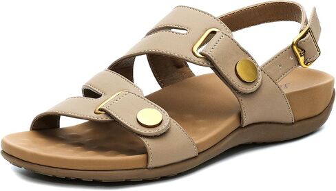 Littleplum Orthopedic Sandals for Women Arch Support Comfortable Flat Adjuatable Sandals for Walking Summer Beach, Apricot Size 7 in Saudi Arabia