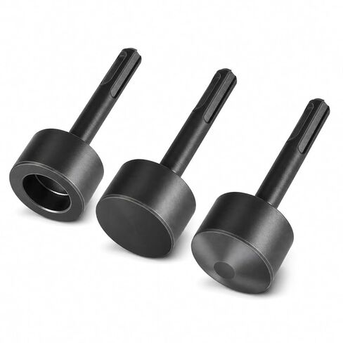SDS Plus Ground Rod Driver, Nail Setter, Metal Flattening Tool – Hammer Drill Attachment Assortment Set for Rotary Hammer in Saudi Arabia